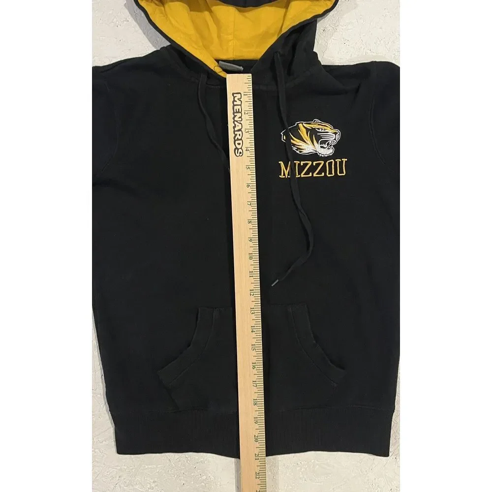 Stadium Missouri Mizzou Tigers Full Zip Jacket Womens‎ Small Black Yellow
